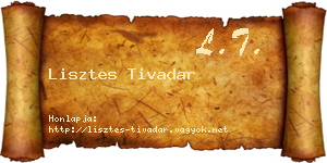 Lisztes Tivadar névjegykártya